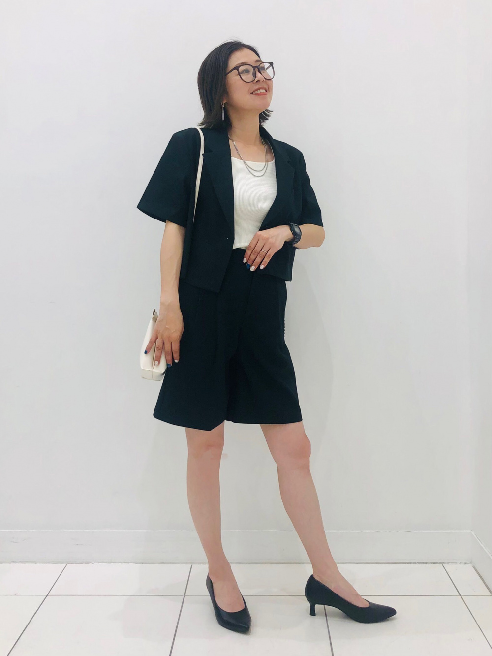 [韓国] リブニット セットアップ ジャケット 3ピース 全4color レディース セットアップ ジャケット[品番：MSSK1627919]｜NEXT