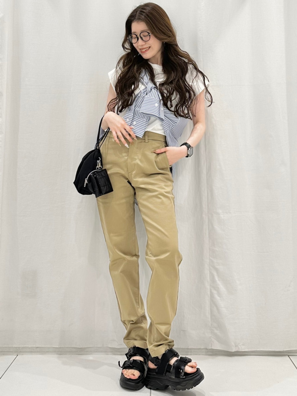 ストレッチスリムチノ(丈標準76.0cm)（メンズ）の着用コーディネート