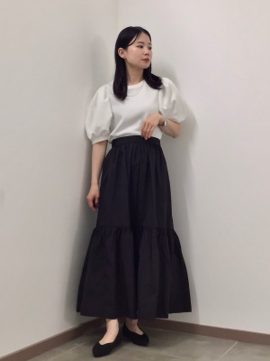 うっこ GU公式 | ボリュームスリーブT(5分袖)Z