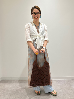 GU公式 | チュールプリントワンピース(ノースリーブ)+E