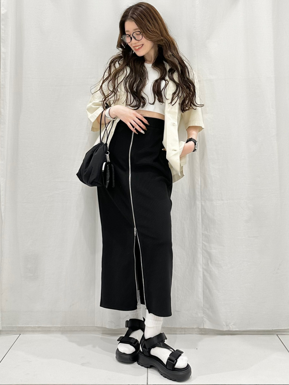 UVカットフルジップパーカ(長袖)GA、アクティブクロップドタンクトップ