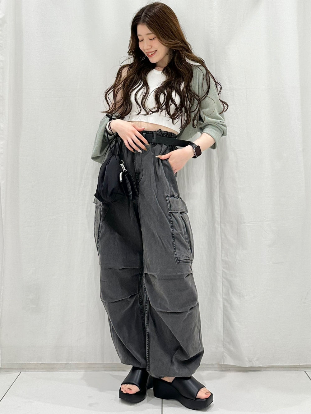 UVカットフルジップパーカ(長袖)GA、アクティブクロップドタンク