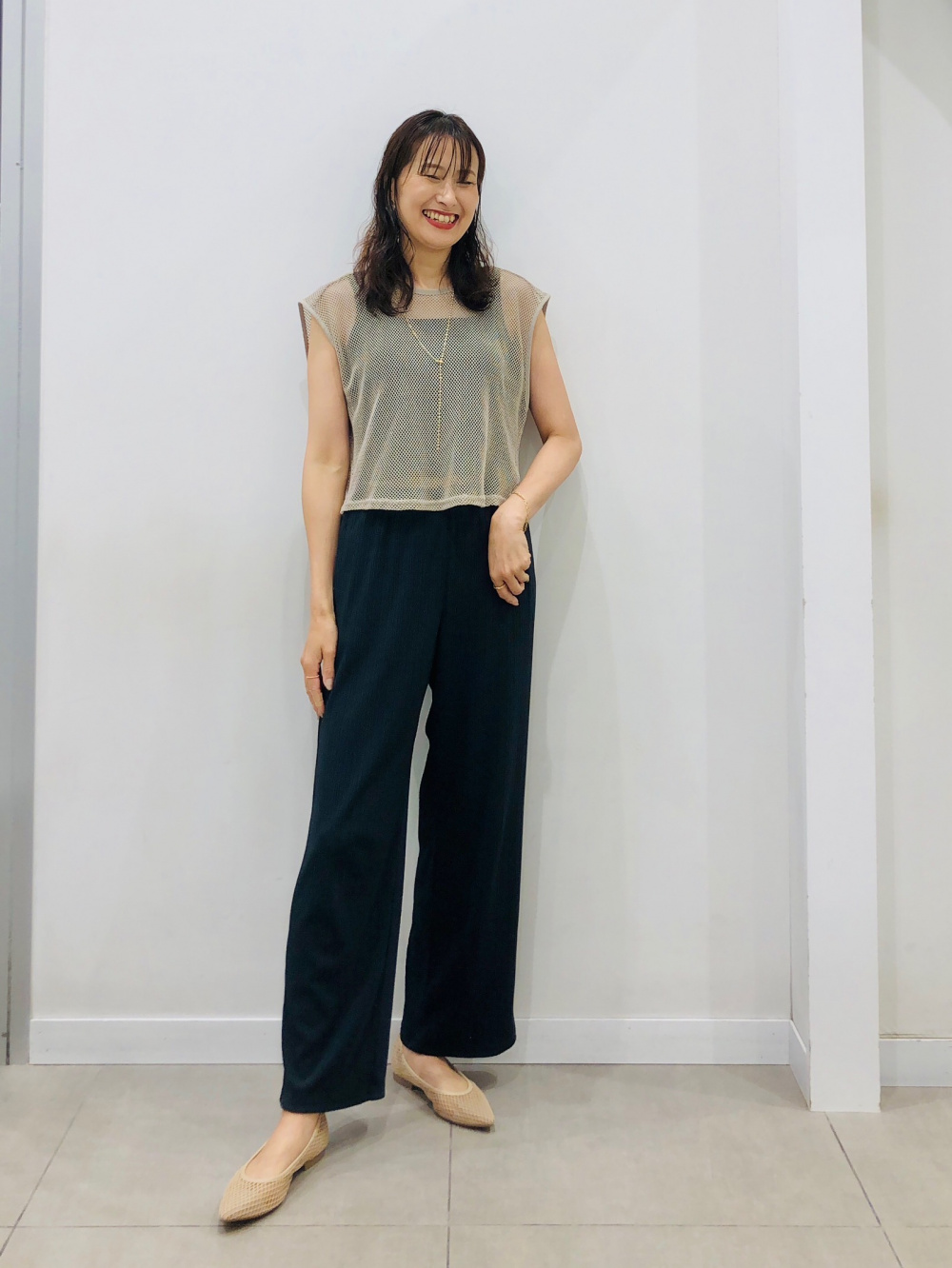 グラフィックT(5分袖)Retro art3、リブプルオンパンツ(丈標準68.0