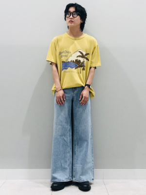 GU公式 | ミドルライズワイドジーンズ(丈標準72.0～76.0cm)