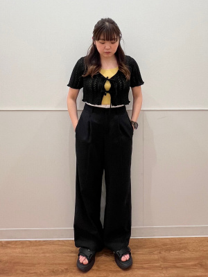 GU公式 | ダブルウエストワイドパンツQ+E