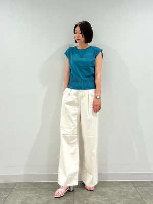 玄関先迄納品 GU公式 | バックボタンセーター(半袖)Z+E トップス