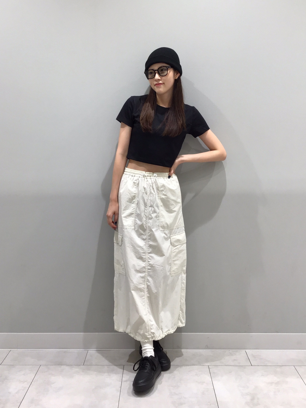 GIRLSタンクトップセットクロップドT(半袖)JR+E、チュール