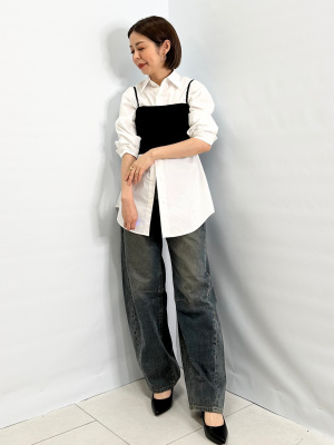 GU公式 | シャーリングビスチェ+E