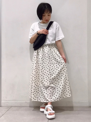 GU公式 | ウエストドローストリングT(5分袖)