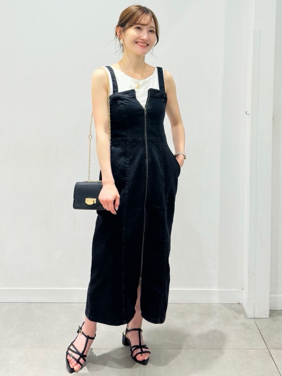 ブラフィールボートネックT(ノースリーブ)、デニムフロントジップ  