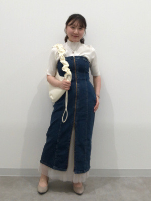 油画:深い GU公式 | リブミニハイネックセーター(5分袖)Z