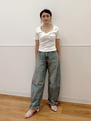 GU公式 | フロントツイストT(半袖)+E