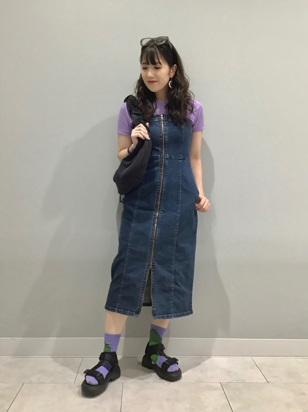 [美品]GUCCI デニム ノースリーブワンピース GUCCI】グッチ『シェリーライン 半袖デニムワンピース size44