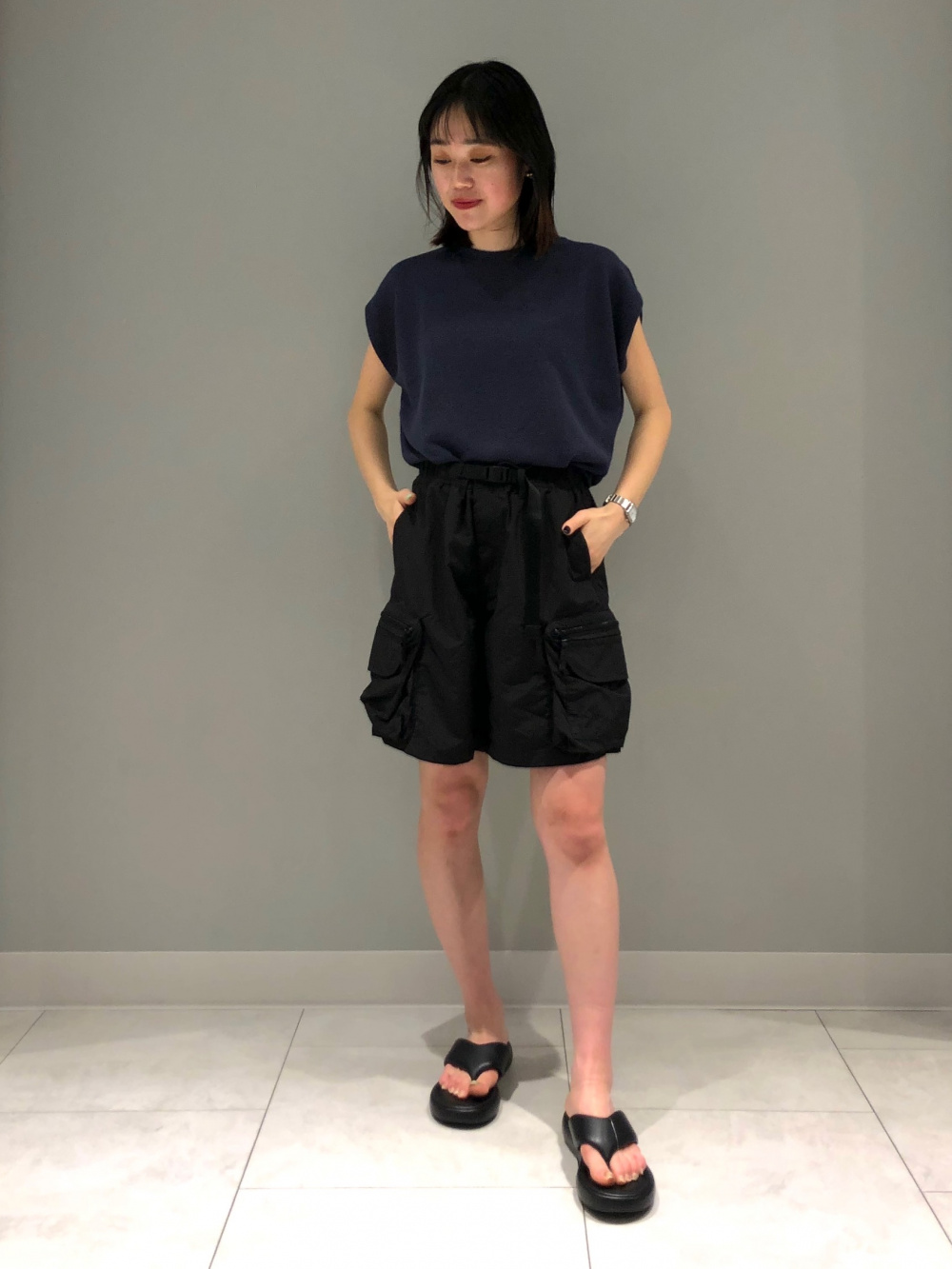 LAGUA GEM | RIB KNIT ショートパンツ (ショートパンツ ) |SHEL