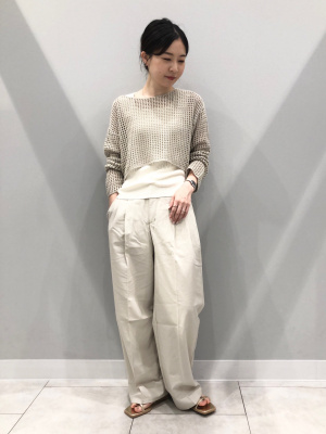 GU公式 | リブニットスクエアネックタンクトップ(2024年モデル)