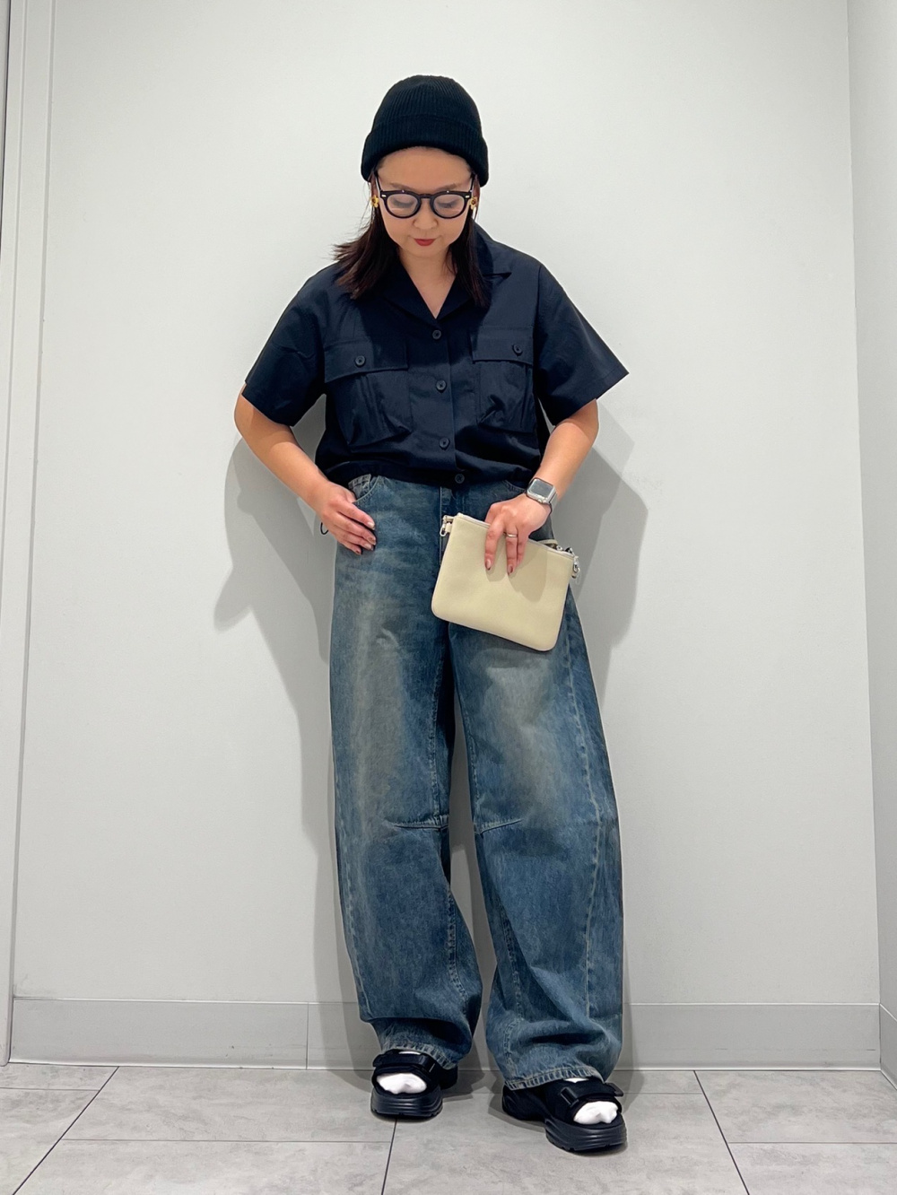ライトスウェットオーバーサイズT(長袖)、裏ボアトラック