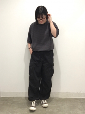 専用❣️ HUNTER GU公式 | ドライポンチクルーネックT(5分袖)(ボーダー)