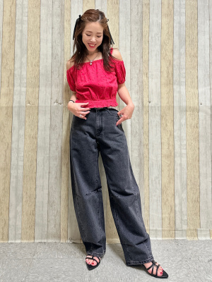 GU レース トップス オフショルダー - メルカリ