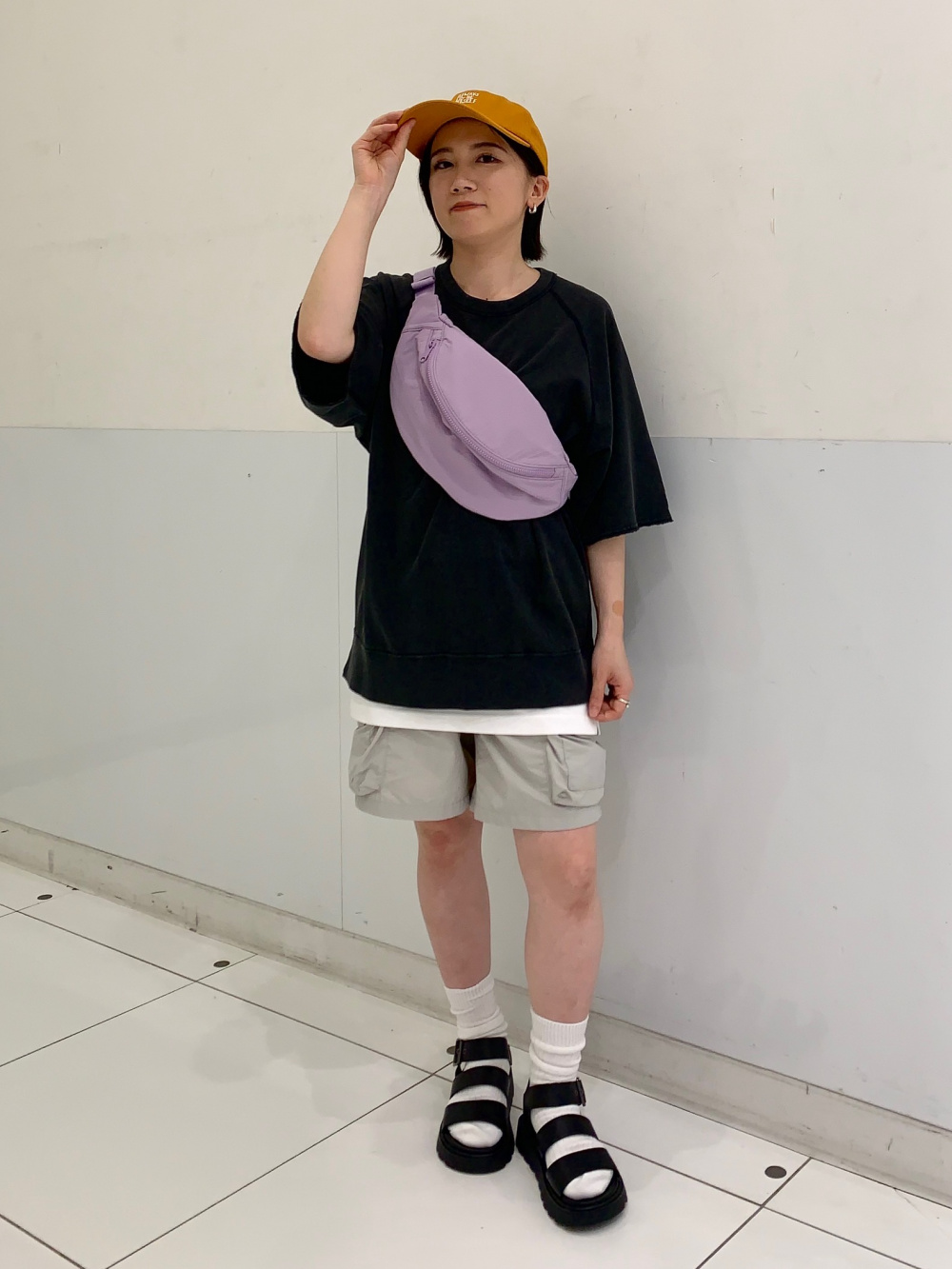 オーバーサイズT(5分袖)OSB+EC、パラシュートパンツ(セットアップ可能