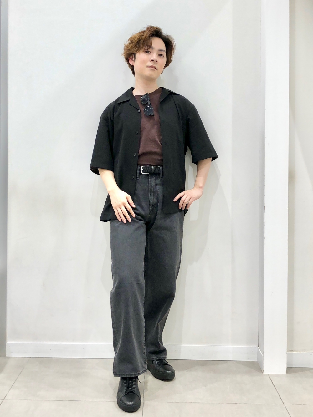 MBオープンカラーシャツ＆スラックスのセットアップコーデ（Mサイズ）メンズ用 セットアップ メンズ メンズ夏セットアップ シャツ tシャツ 半袖