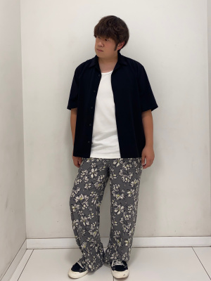 GU公式 | フラワープリントプルオンパンツ+E