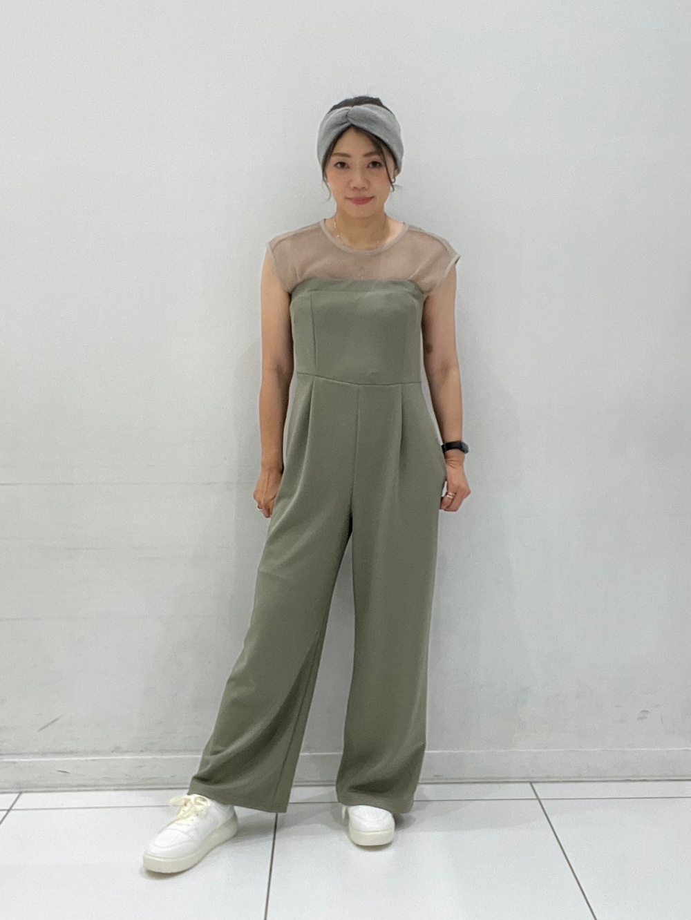 mystywomanサロペットSUREVEパフスリーブシャツコーデセットML フリルキャミSETシアーシャツ | [公式]ミスティウーマン（mysty