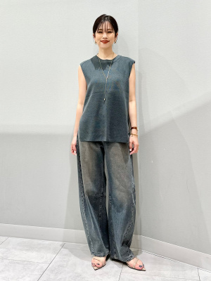 GU公式 | ウォッシャブルフレンチスリーブセーター