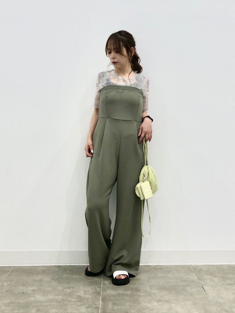 シアープリントT(半袖)、デニムジャンパードレス+EC(丈短め110.0