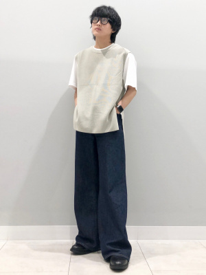 ミッドリングス　PacificBlue 約32L GU公式 | ウォッシャブルフレンチスリーブセーター