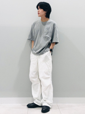 GU公式 | ウォッシュドワイドクロップドT(5分袖)