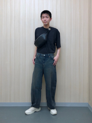 GU公式 | ウォッシュドワイドクロップドT(5分袖)