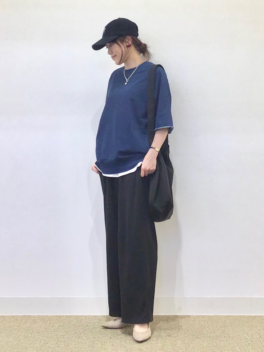 nyooon_ページ グラフィックT(5分袖)Retro art3、リブプルオンパンツ(丈標準68.0