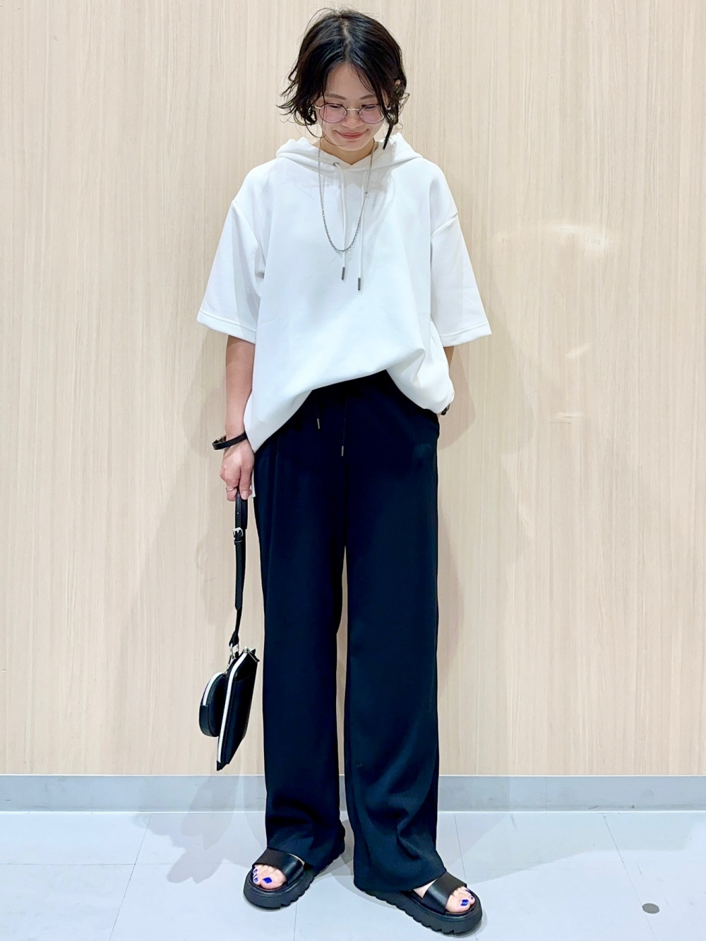 オーバーサイズT(5分袖)OSB+EC、パラシュートパンツ