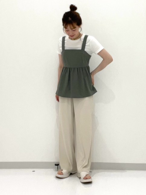 リネンブレンドキャミソール+E（レディース）の着用コーディネート一覧