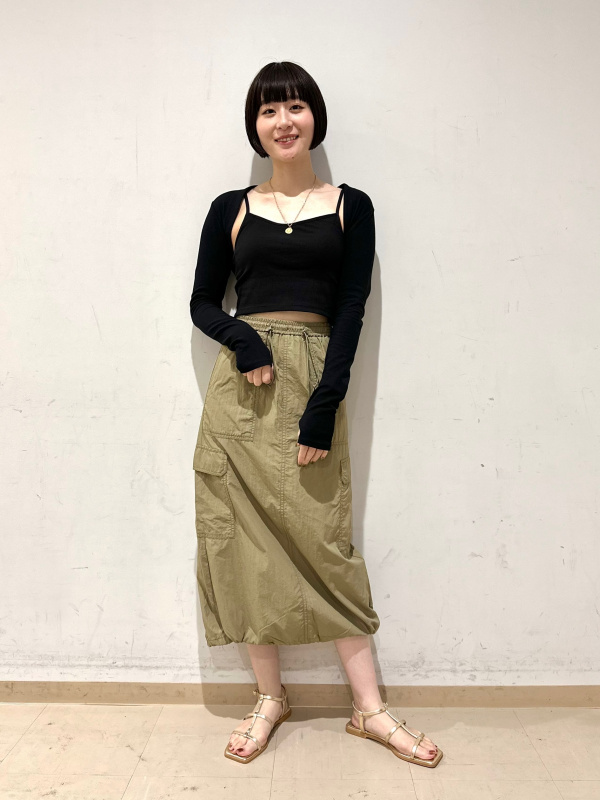 UVカットショートボレロ(長袖)+E（レディース）の着用