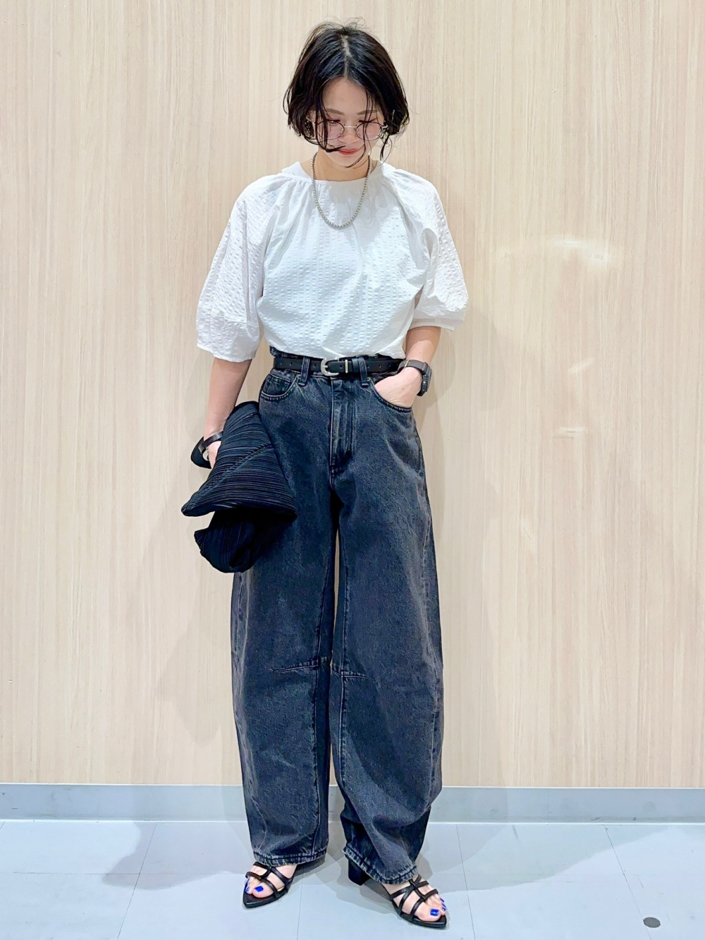 |終末| ウォッシュ デニムTシャツ 袖ポケット セットアップ可 デニムマルチポケットベスト(セットアップ可能)、ウォッシュド