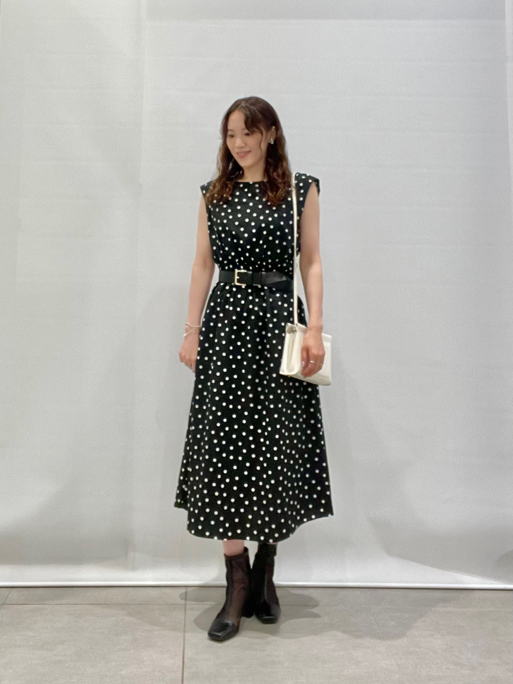 DOLCE&GABBANA ドットプリント ワンピーススイムスーツ GU公式 | ドットプリントワンピース(ノースリーブ)Z
