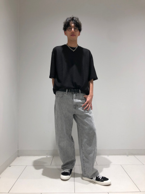 GU公式 | メッシュテクスチャー クルーネックT(5分袖)
