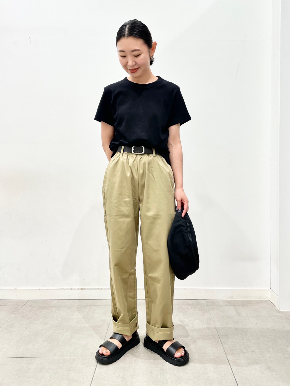 UVカットボクシーカーディガン(長袖)、ドットプリントワンピース