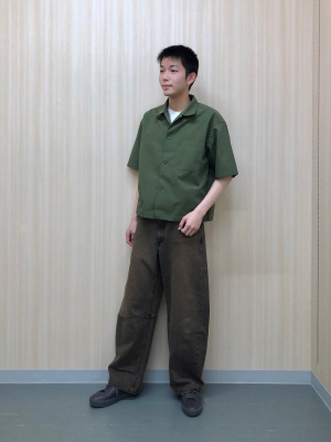 GU公式 | クロップドオーバーサイズシャツ(5分袖)NT+E