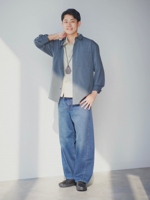 GU公式 | クロップドオーバーサイズシャツ(5分袖)NT+E