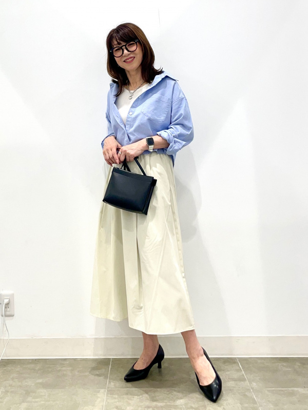 タックフレアミディスカート+E(丈標準81.0~85.0cm)(レディース タックフレアミディスカート+E(丈標準81.0~85.0cm)(レディース
