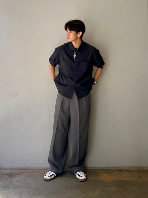 GU公式 | ツータックバギースラックス(丈標準71.0～75.0cm