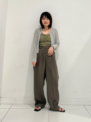 ビジュアルアドベンチャー 61種61枚(並品) GU公式 | リブフロントギャザーキャミソール(セットアップ可能)