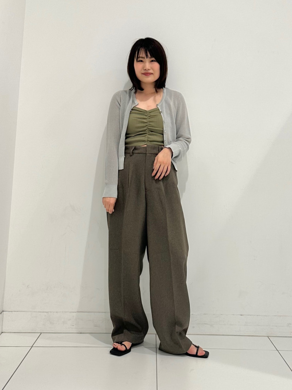 シアーラメショートカーディガンZ+E（レディース）の着用