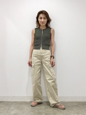 GU公式 | バレルレッグカーゴパンツ(丈長め81.0cm)(レディース)