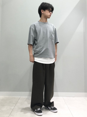 GU公式 | ウォッシュドワイドクロップドT(5分袖)