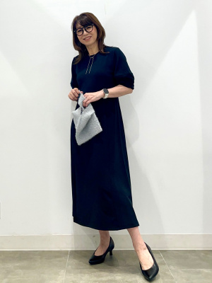 GU公式 | ランタンスリーブワンピース(5分袖)Z+E