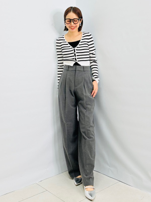 その他 a GU公式 | UVカットクロップドカーディガン(長袖)(ボーダー)