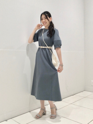 GU公式 | ランタンスリーブワンピース(5分袖)Z+E